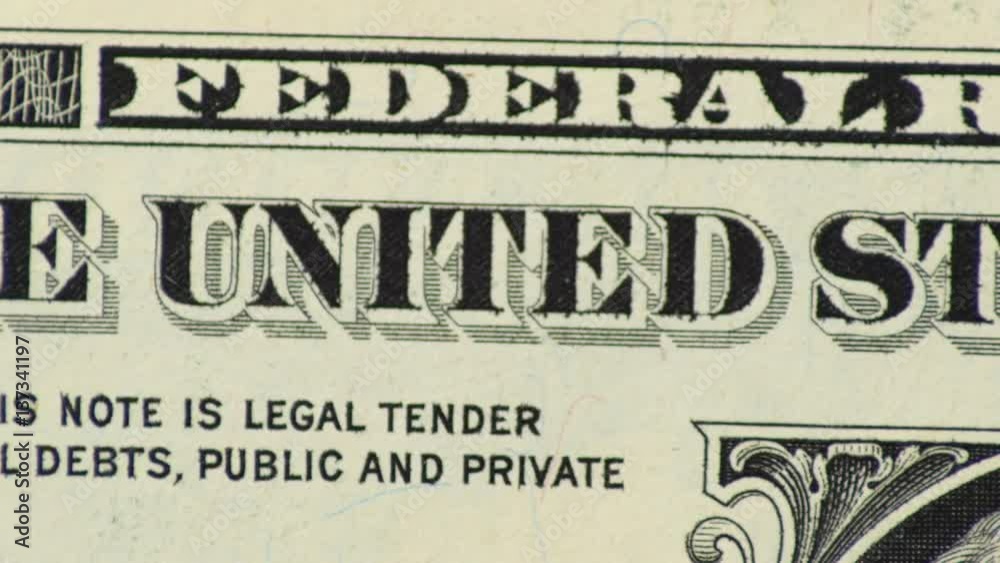 Slow Rotating One Dollar Bill Macro Slow Rotating One Dollar Bill Macro