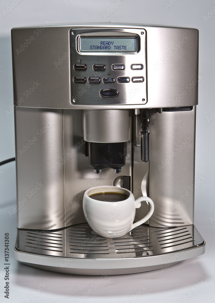 Modern Coffee Machine and a cup