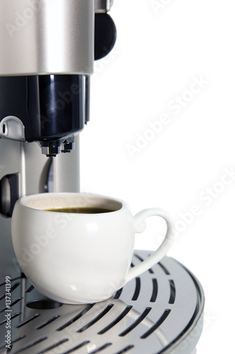 Modern Coffee Machine and a cup