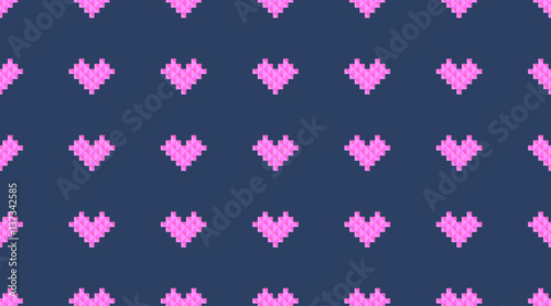 vector seamless pattern of geometric hearts, minimalistic texture