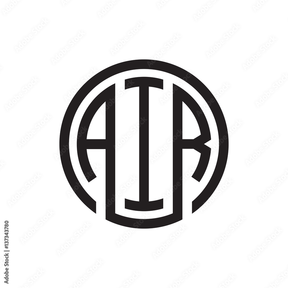 initial three letter logo circle black initial three letter logo circle black