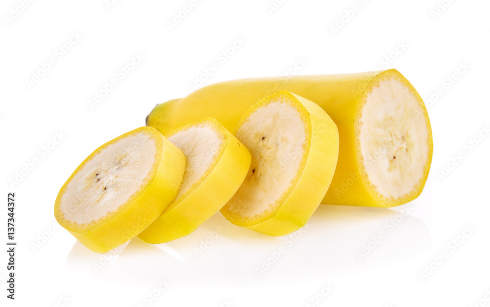 Banana slice isolated on white background Banana slice isolated on white background