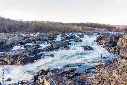 Great falls waterfall rapids in Virginia and Maryland