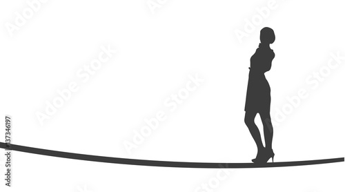 Geschäftsfrau in Pose | Silhouette