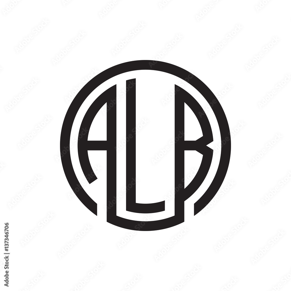 initial three letter logo circle black initial three letter logo circle black