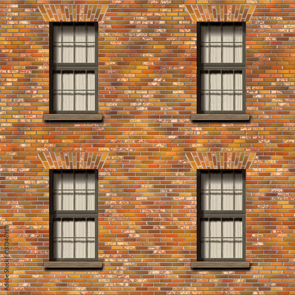 Obraz premium wall with windows texture