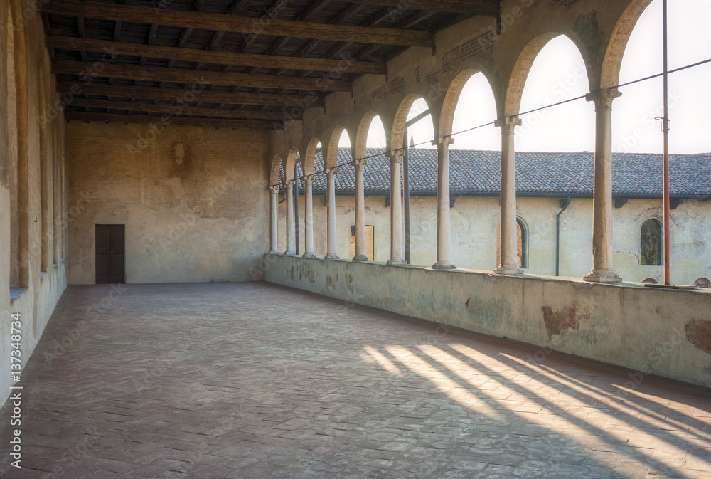 Vigevano, the Ducale palace. Color image