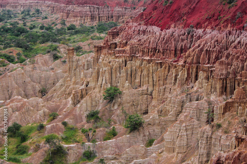 June 2014, Luanda – Angola- Viewpoint of Moon, a long of the years the erosion did this beautiful landscape. Near the Kissama National Park photo