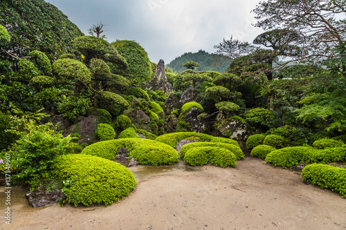 Obraz na płótnie Beautiful Japanese garden in Chiran Samurai district in Kagoshima, Japan. w salonie