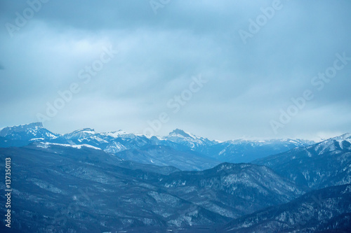 Majestic winter mountains panorama © Yakov