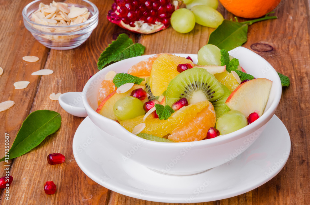 Fresh fruit salad. Healthy dish. Fresh fruit salad. Healthy dish.