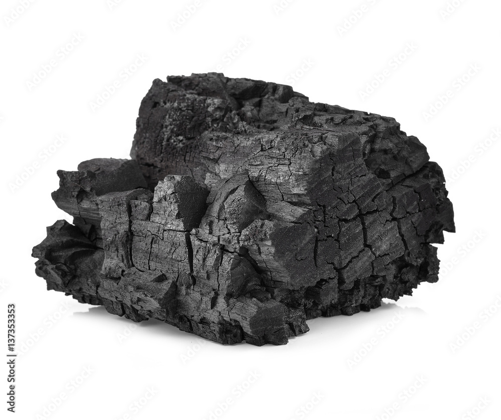 Obraz premium Charcoal isolated on white