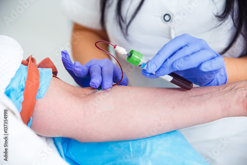 Taking a blood sample