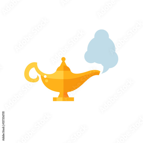 Alladins lamp vector icon