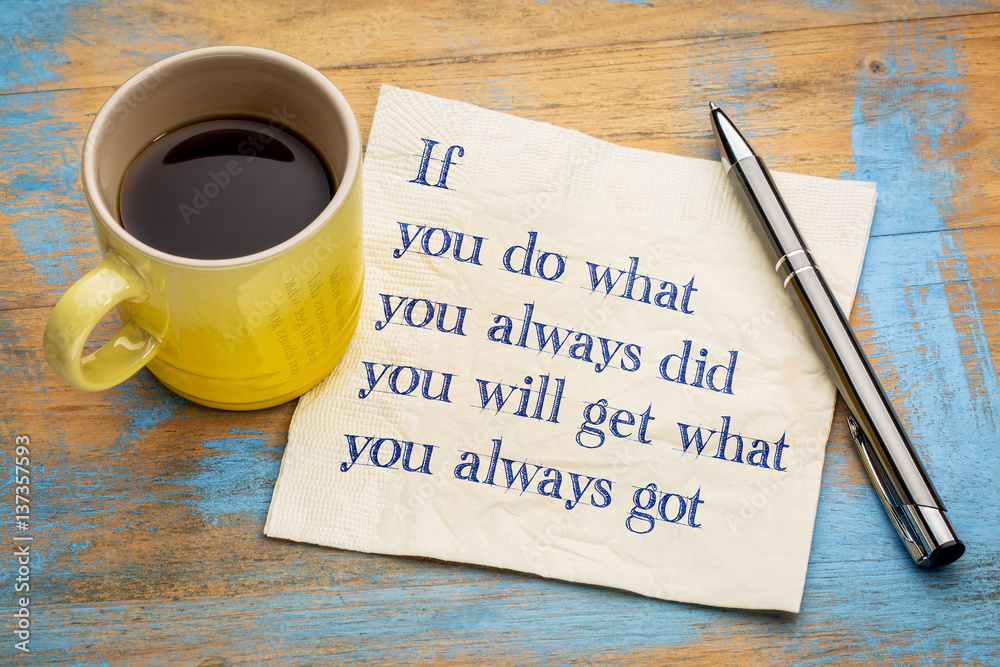 The same old actions and results concept The same old actions and results concept