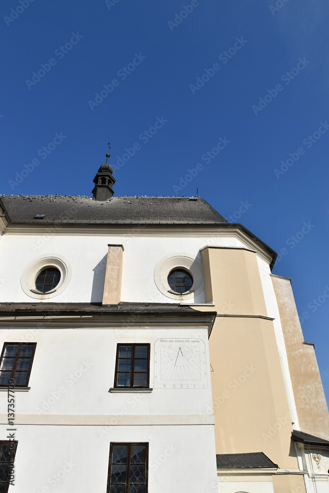Sundial, Church in Svitavy, Czech Republic