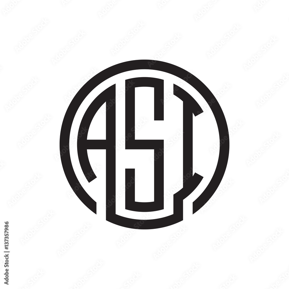 initial three letter logo circle black initial three letter logo circle black