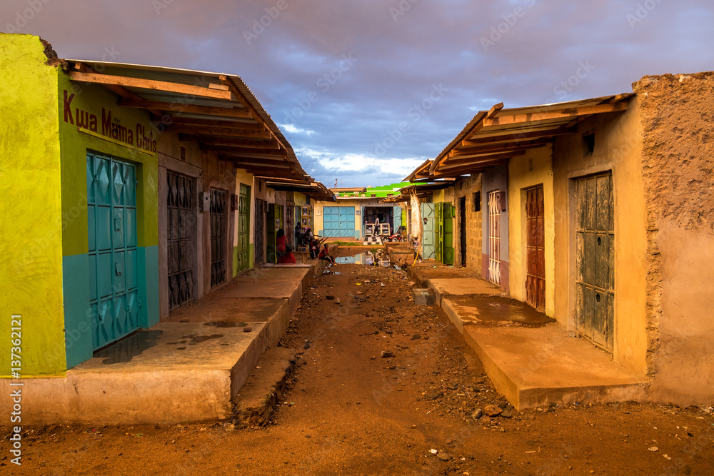 Market stall in Taveta, Kenya