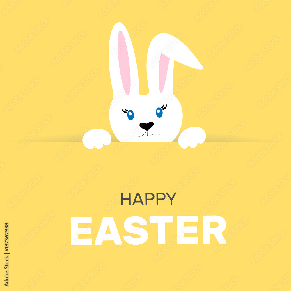 Obraz premium Easter bunny on a colored background