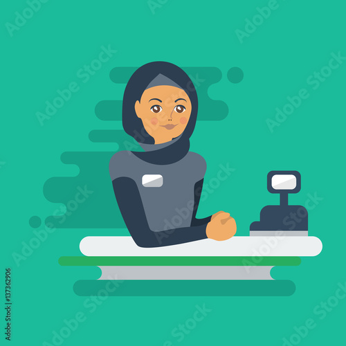 Flat woman