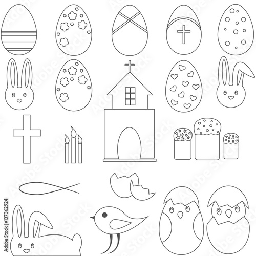 Wallpaper Mural Christian Symbols Easter eggs bunny Torontodigital.ca