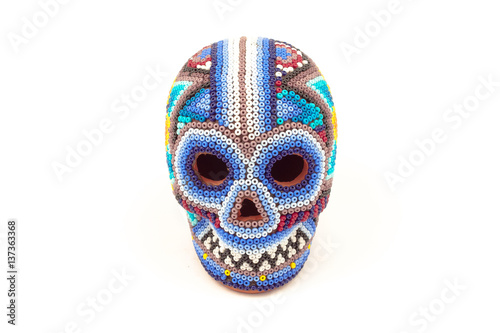 Mexican crafts multicolor skull