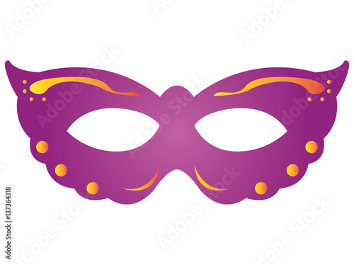 Isolated carnival mask on a white background, Vector illustration