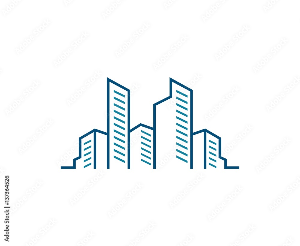 Fototapeta premium Buildings logo