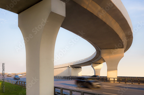 Concrete overpass from below