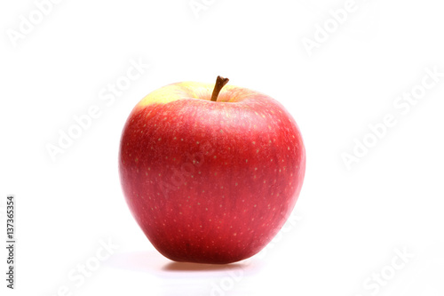 red apple fruit isolated on white