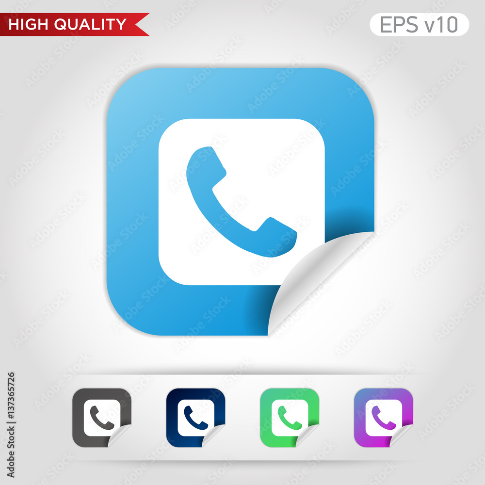 Phone icon. Button with phone icon. Modern UI vector. Phone icon. Button with phone icon. Modern UI vector.