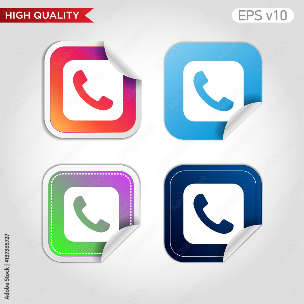 Phone icon. Button with phone icon. Modern UI vector. Phone icon. Button with phone icon. Modern UI vector.
