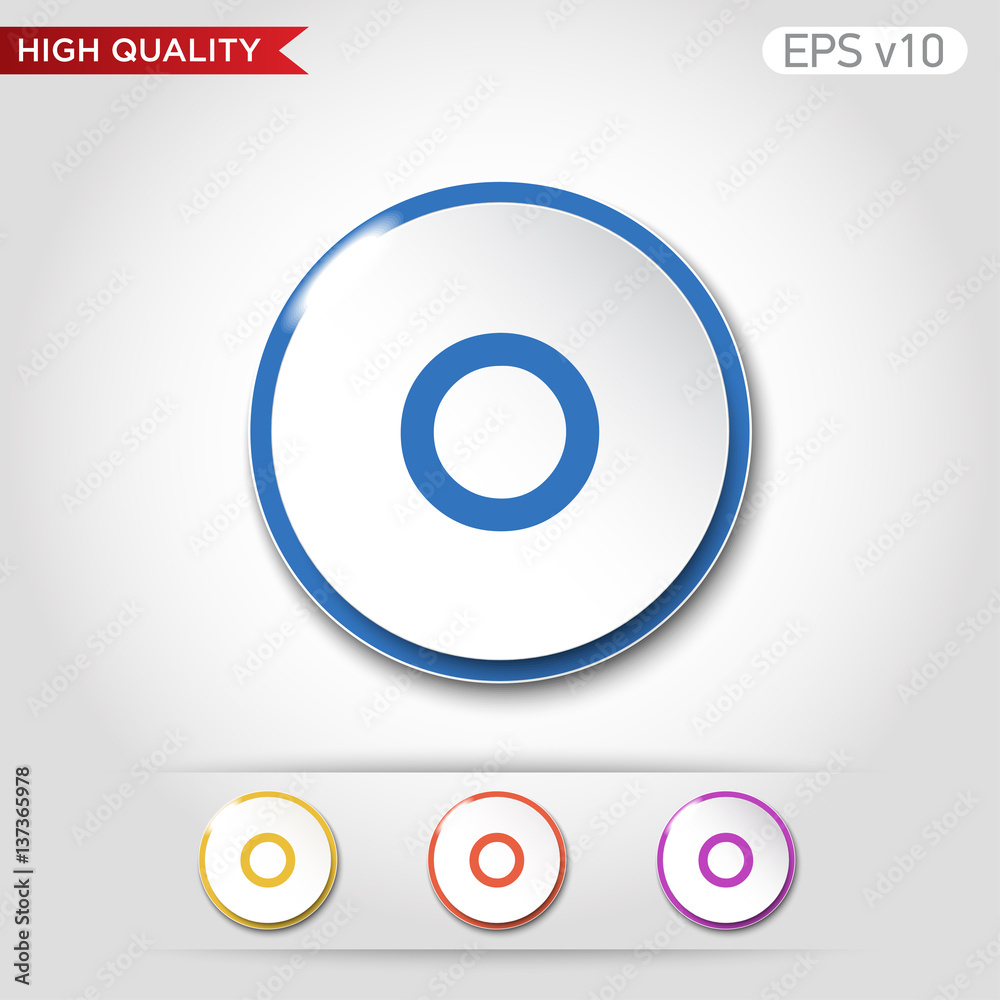 Circle icon. Button with circle icon. Modern UI vector. Circle icon. Button with circle icon. Modern UI vector.