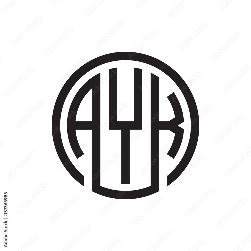 initial three letter logo circle black initial three letter logo circle black