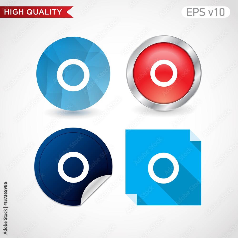 Circle icon. Button with circle icon. Modern UI vector. Circle icon. Button with circle icon. Modern UI vector.