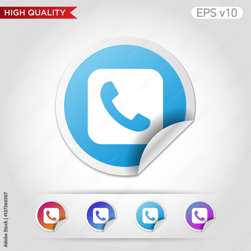 Phone icon. Button with phone icon. Modern UI vector. Phone icon. Button with phone icon. Modern UI vector.