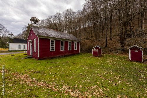 Rural Red Painted Schoolhouse - Fredericktown, Ohio photo