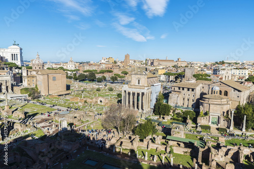 Roman ruins of the Palatino in Rome, Italy