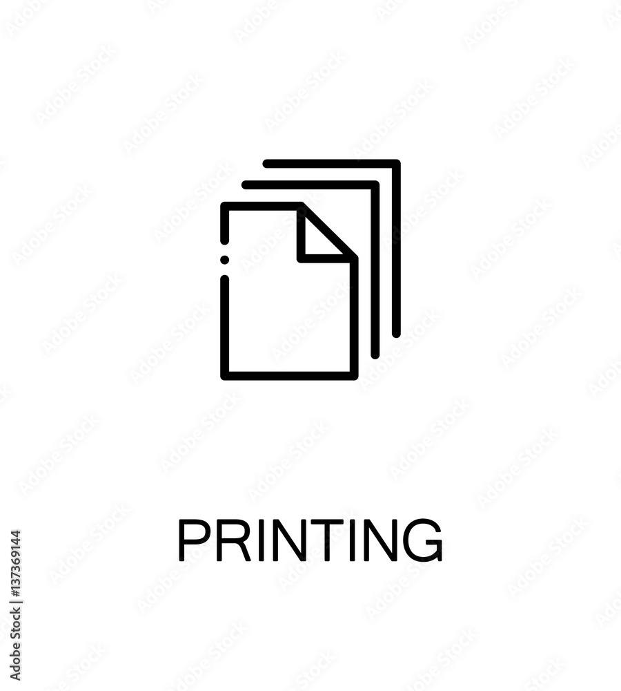 Printing flat icon Printing flat icon