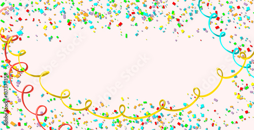 Celebration. Bright colorful vector confetti background