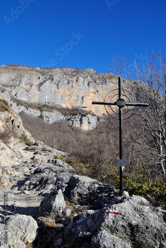 Sentiero verso il Santuario della Santissima Trinità di Vallepietra - Roma - Lazio - Italia photo