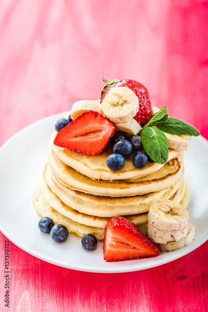 Pancakes with blueberries Pancakes with blueberries