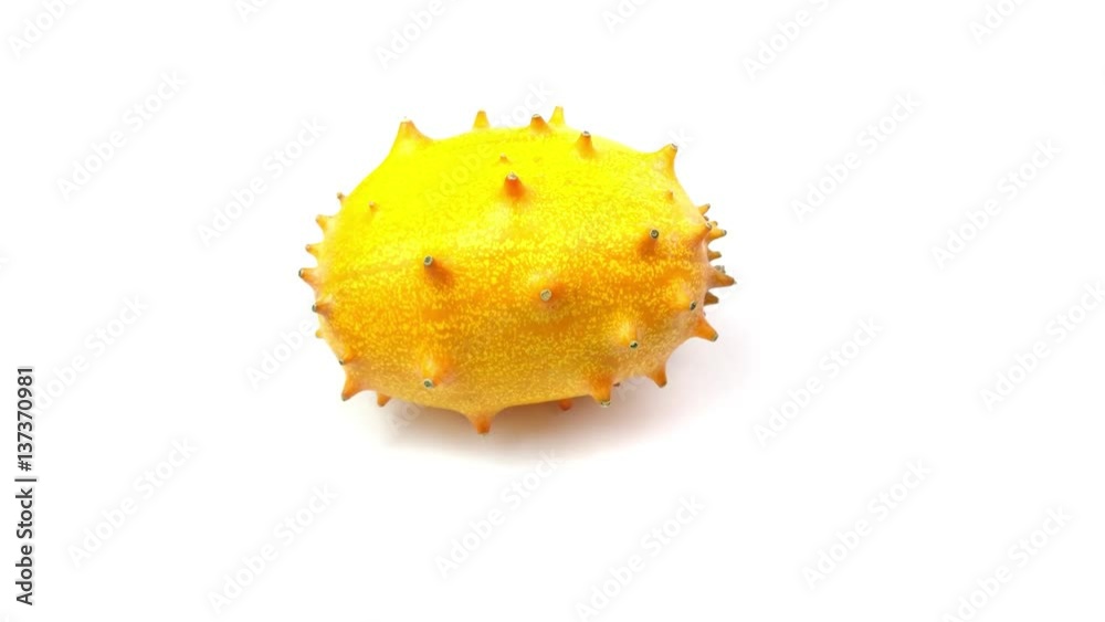 Kiwano fruit on white background Kiwano fruit on white background