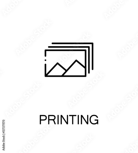 Printing flat icon