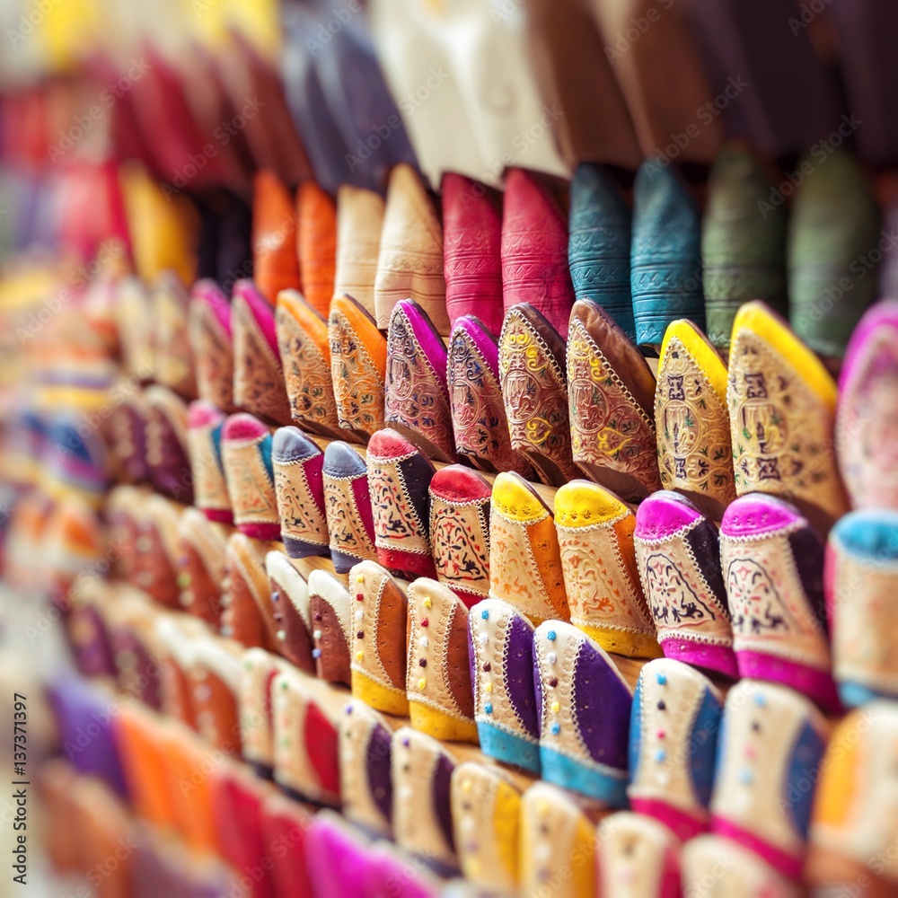 Colourful Moroccan slippers, Marrakesh