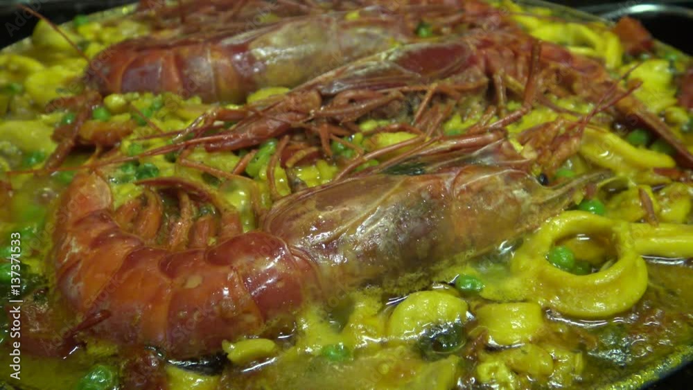 4k, Cooking seafood Paella, tipical delicious spanish food -Dan 4k, Cooking seafood Paella, tipical delicious spanish food -Dan