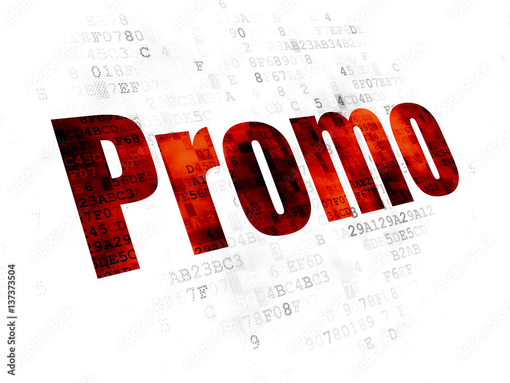 Marketing concept: Promo on Digital background Marketing concept: Promo on Digital background