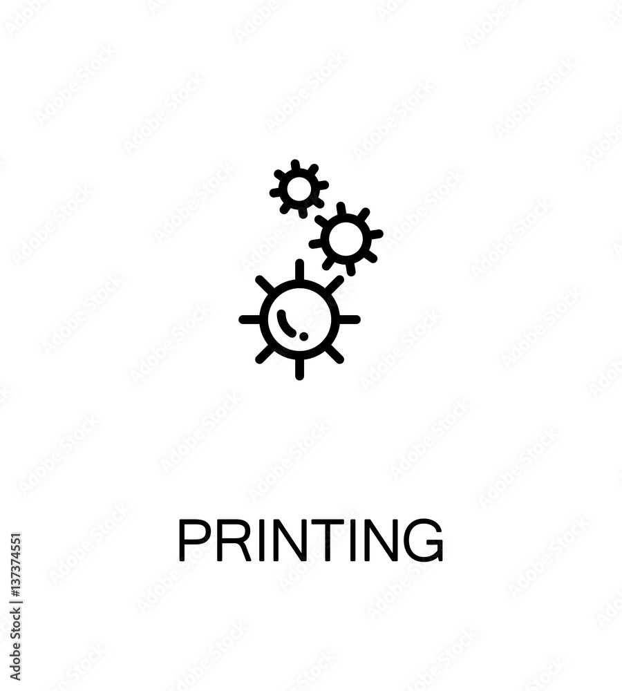 Printing flat icon Printing flat icon