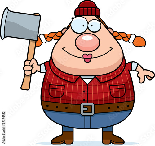 Cartoon Lumberjack Axe