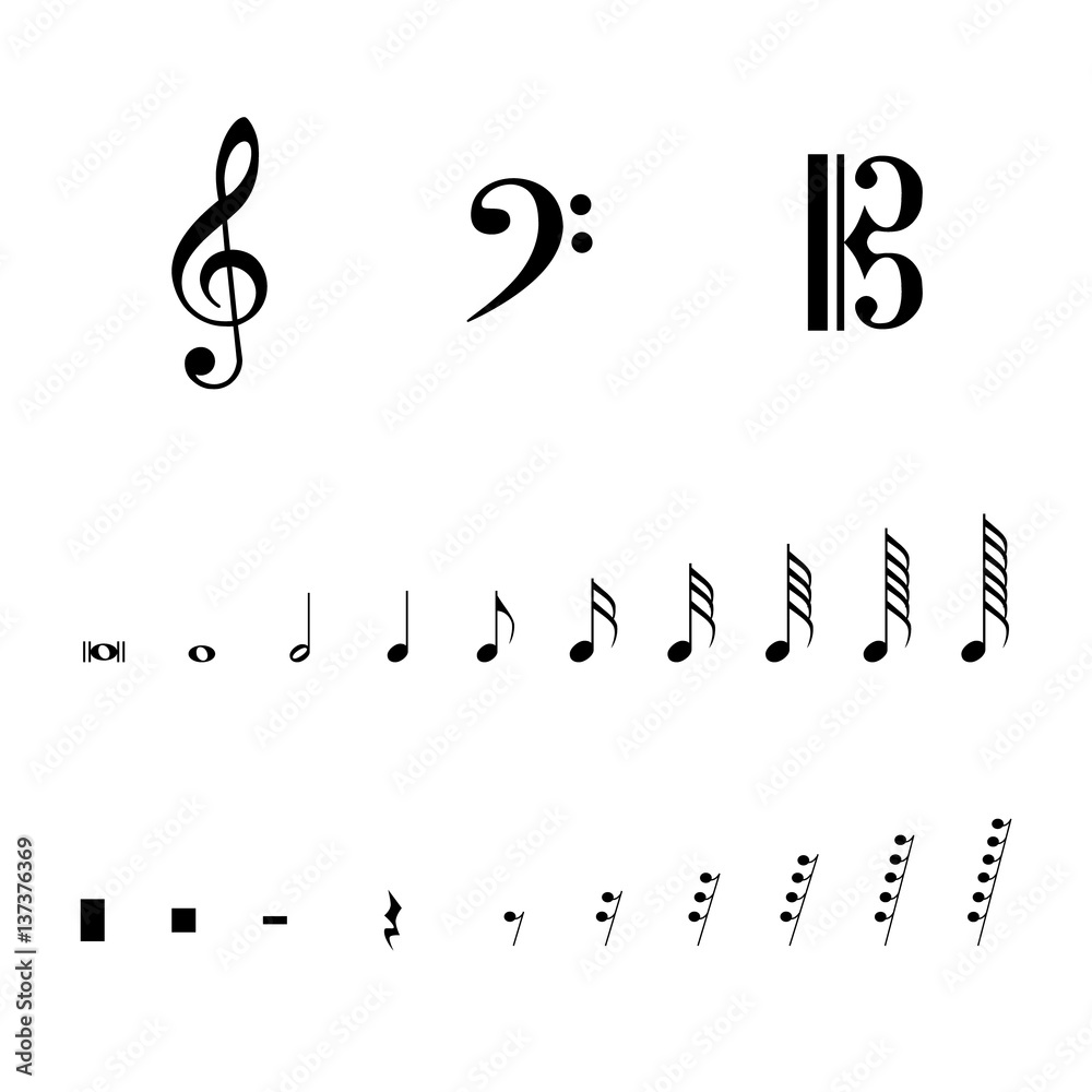 musical-notation-symbols-stock-vector-adobe-stock